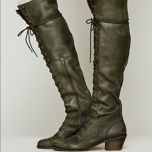 Free People Jeffery Campbell Joe leather boots EUC